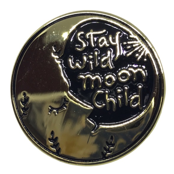 Jewelry - Stay Wild Moon Child Enamel Flair Pin Wicca new